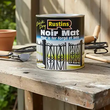 Peinture métal noir mat