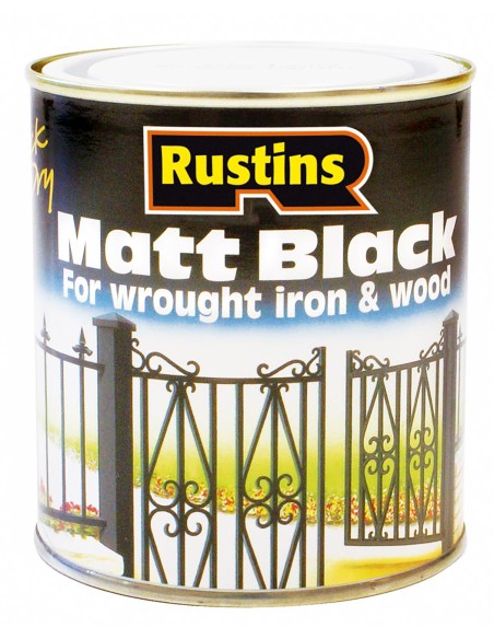 Rustins QD Black Matt Metal Paint