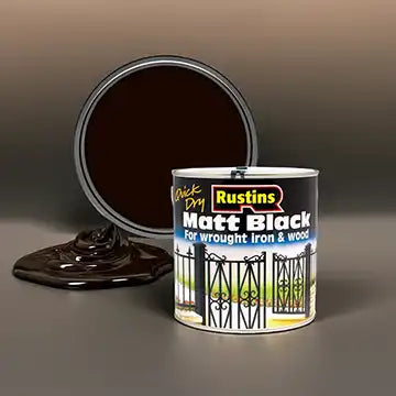 Peinture métal noir mat