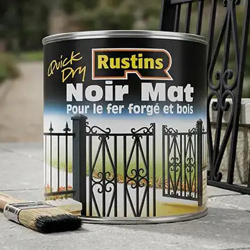 Peinture métal noir mat
