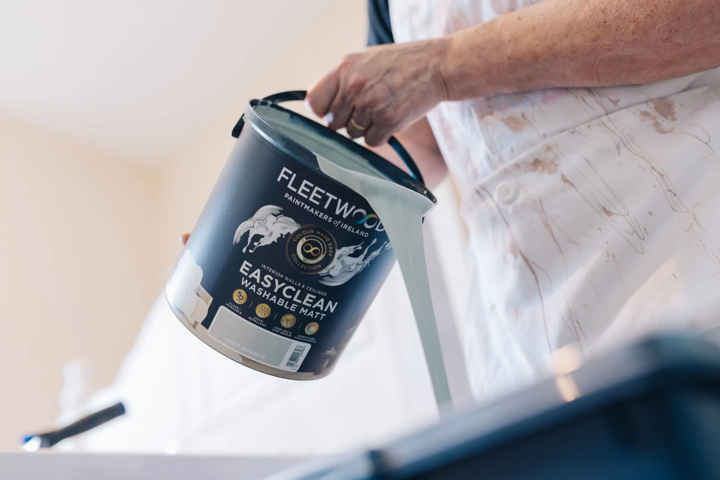 Peinture mate facile à nettoyer (lavable et frottable) 16m²/litre