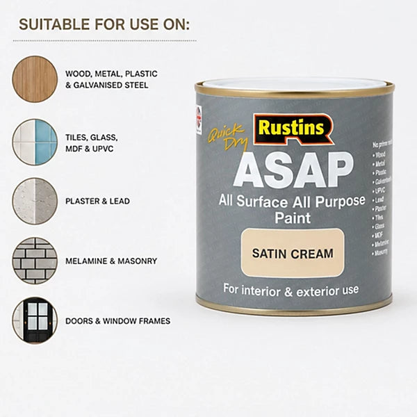 ASAP - Peinture satinée multi-surfaces ( 250, 500 ml, 500 ml et 1L )