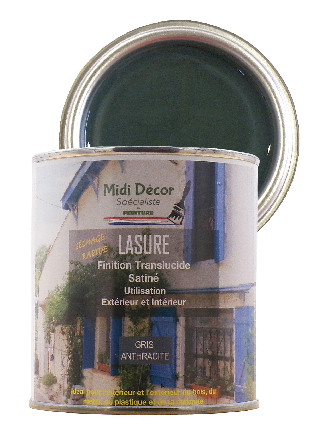 Peinture lasure colorée