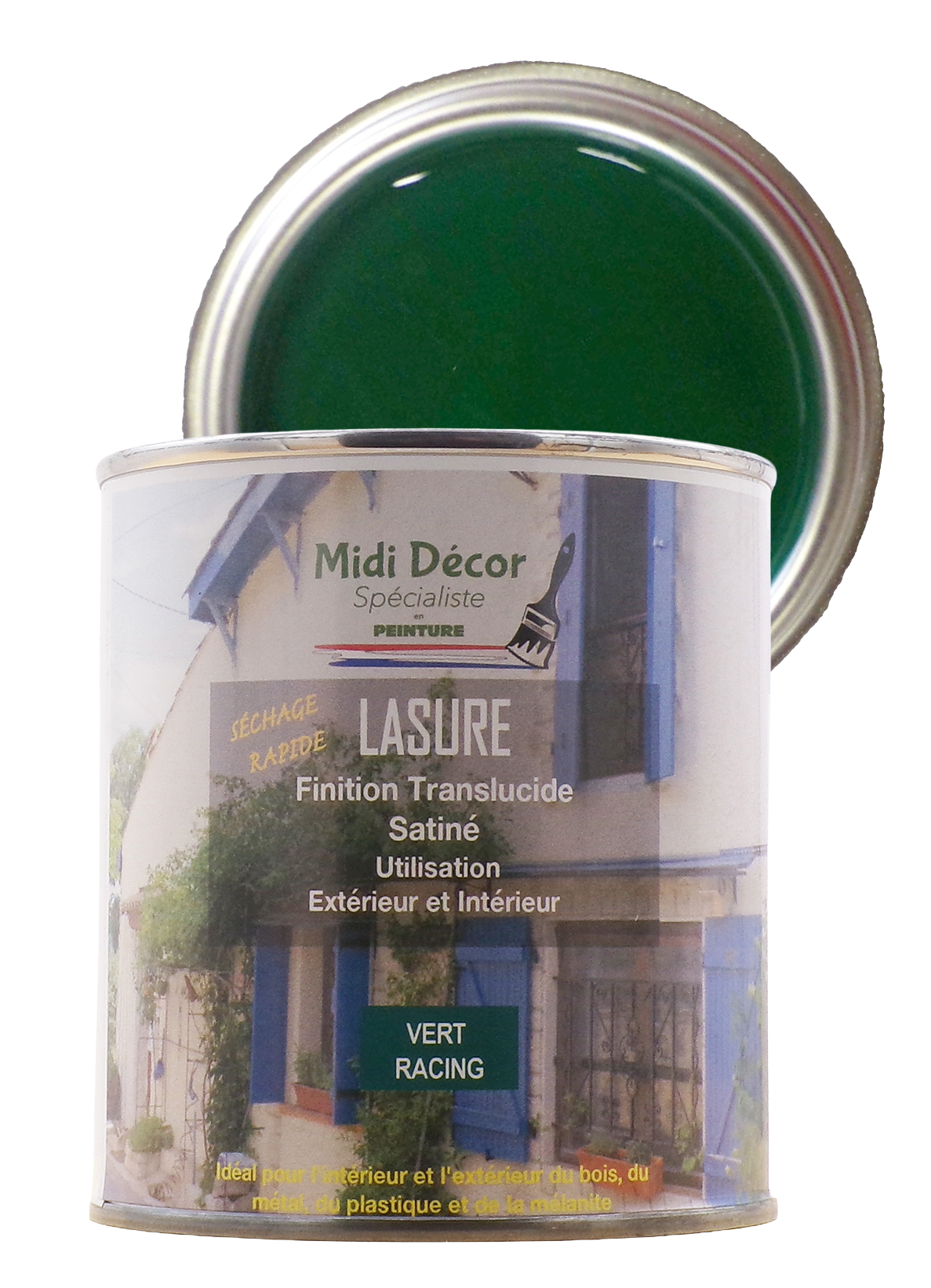 Peinture lasure colorée