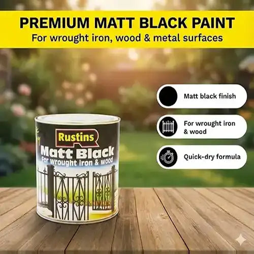 Peinture métal noir mat