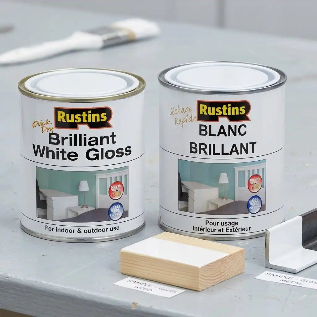 Pintura brillante de secado rápido para madera y metal interior y exterior