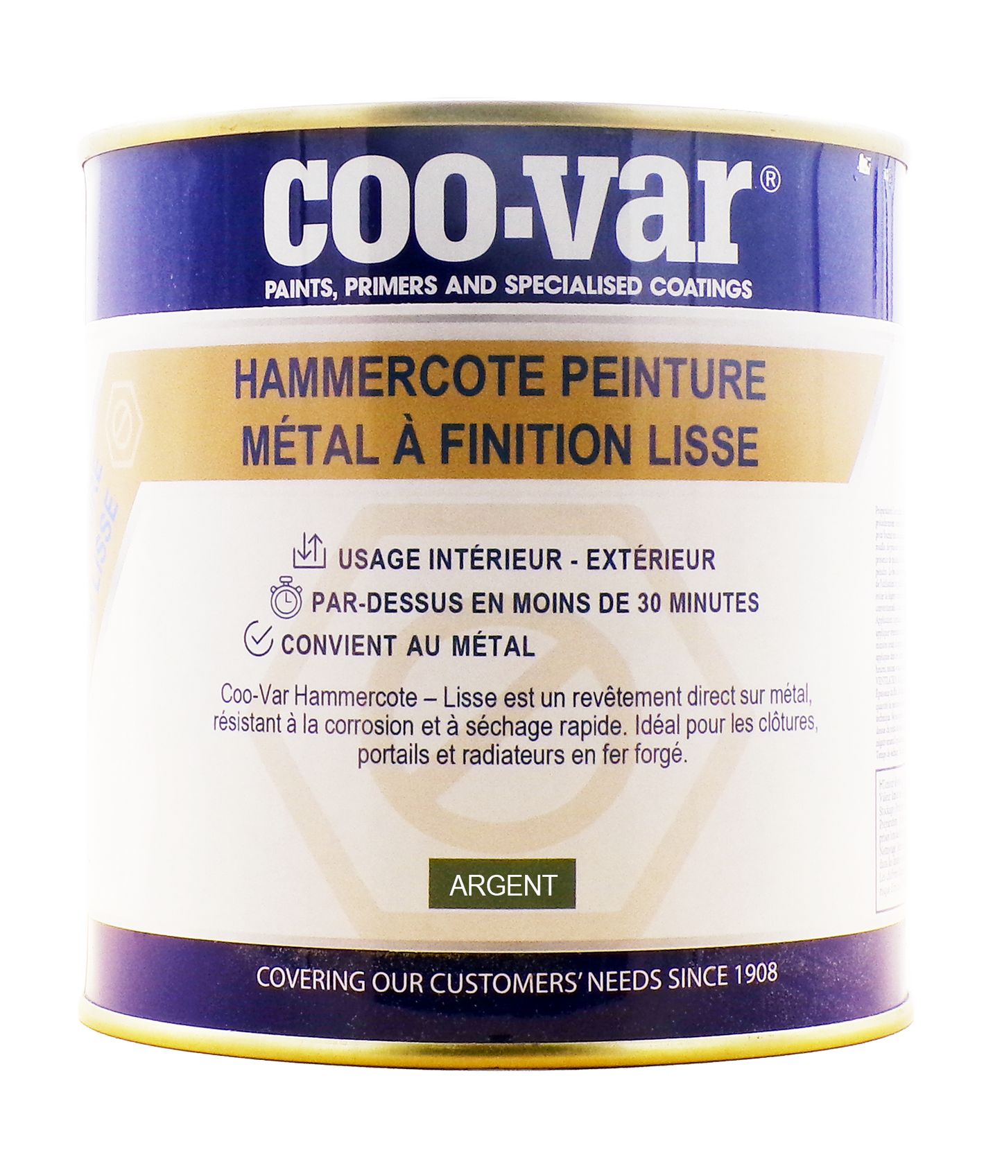 Peinture antirouille Hammercote pour métal