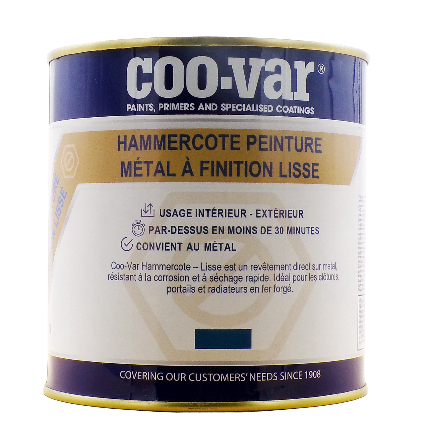 Peinture antirouille Hammercote pour métal