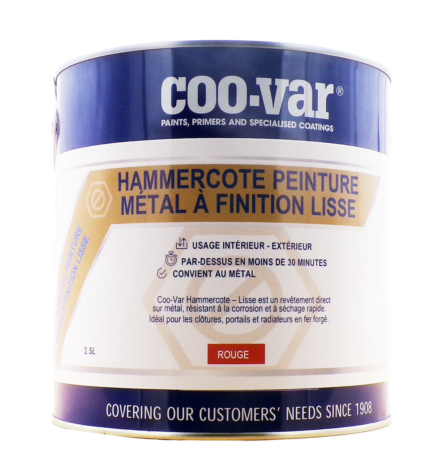Peinture antirouille Hammercote pour métal