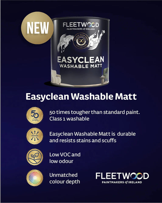 Peinture mate facile à nettoyer (lavable et frottable) 16m²/litre