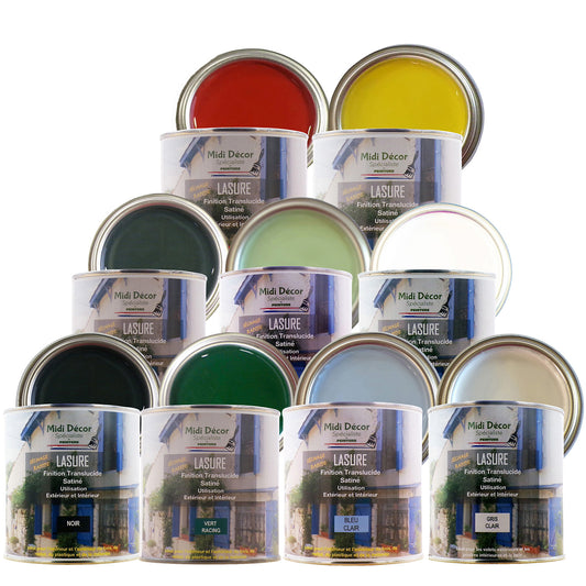 Peinture lasure colorée
