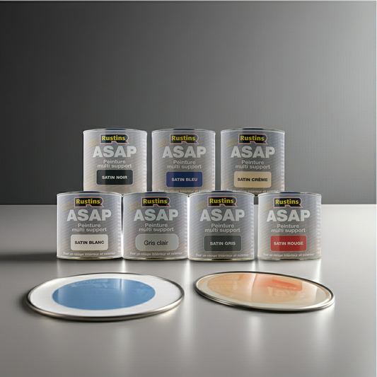 Peinture satinée polyvalente intérieure et extérieure ASAP (250, 500 ml, 1 L)