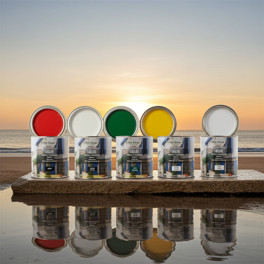 Peinture lasure colorée