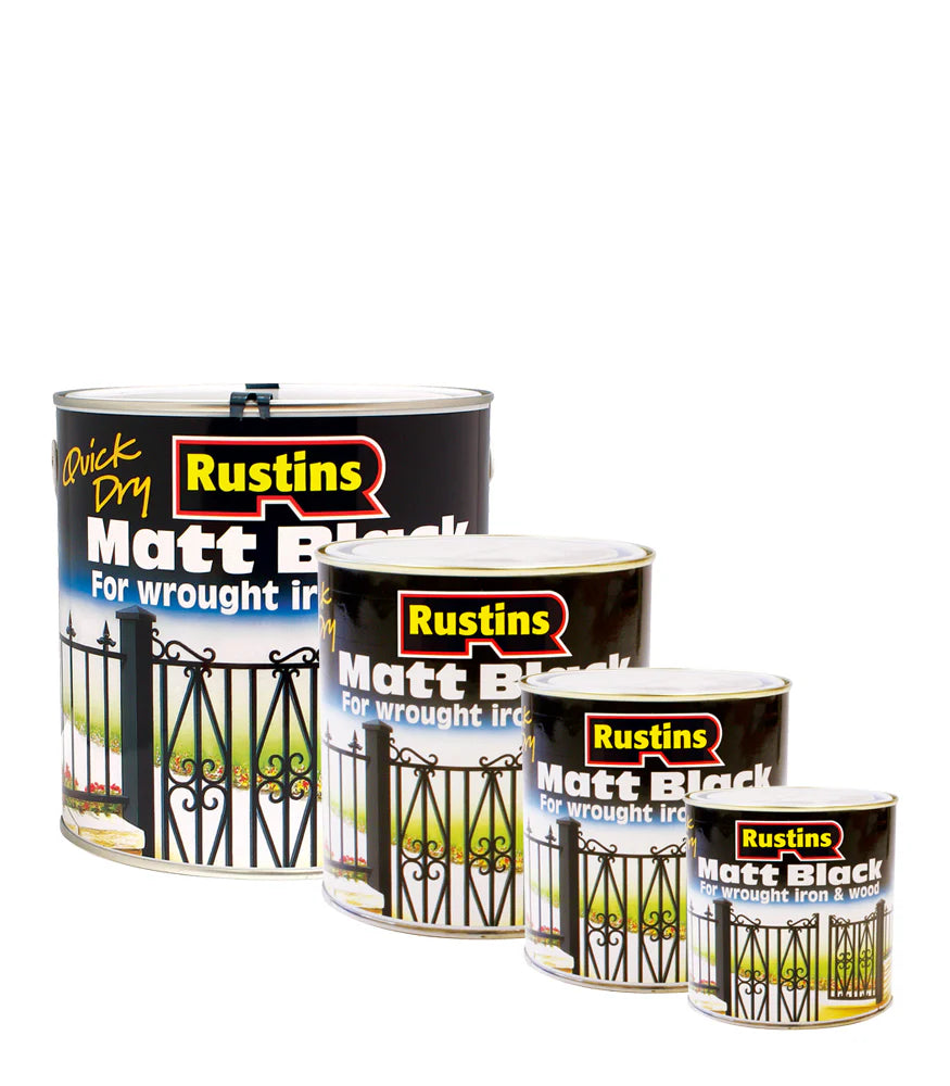 Peinture noire mate pour métal et bois