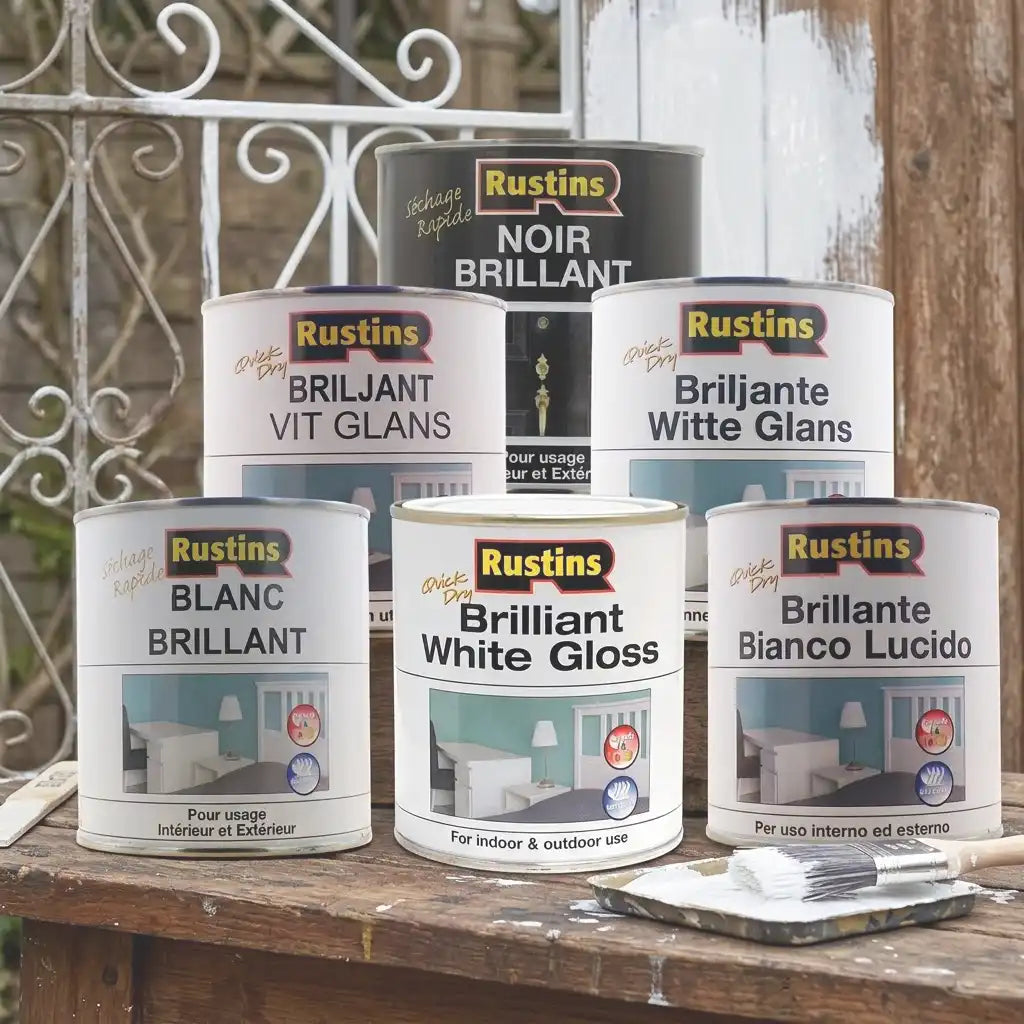 Pintura brillante de secado rápido para madera y metal interior y exterior